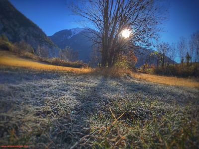 Le soleil levant sur la Font d'Eygliers