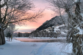 Hiver au plan d'eau d'Eygliers