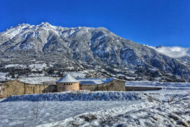 Mont Dauphin et le Catinat en hiver